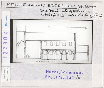 Vorschaubild Reichenau, Niederzell: St. Peter und Paul, Längsschnitt 
